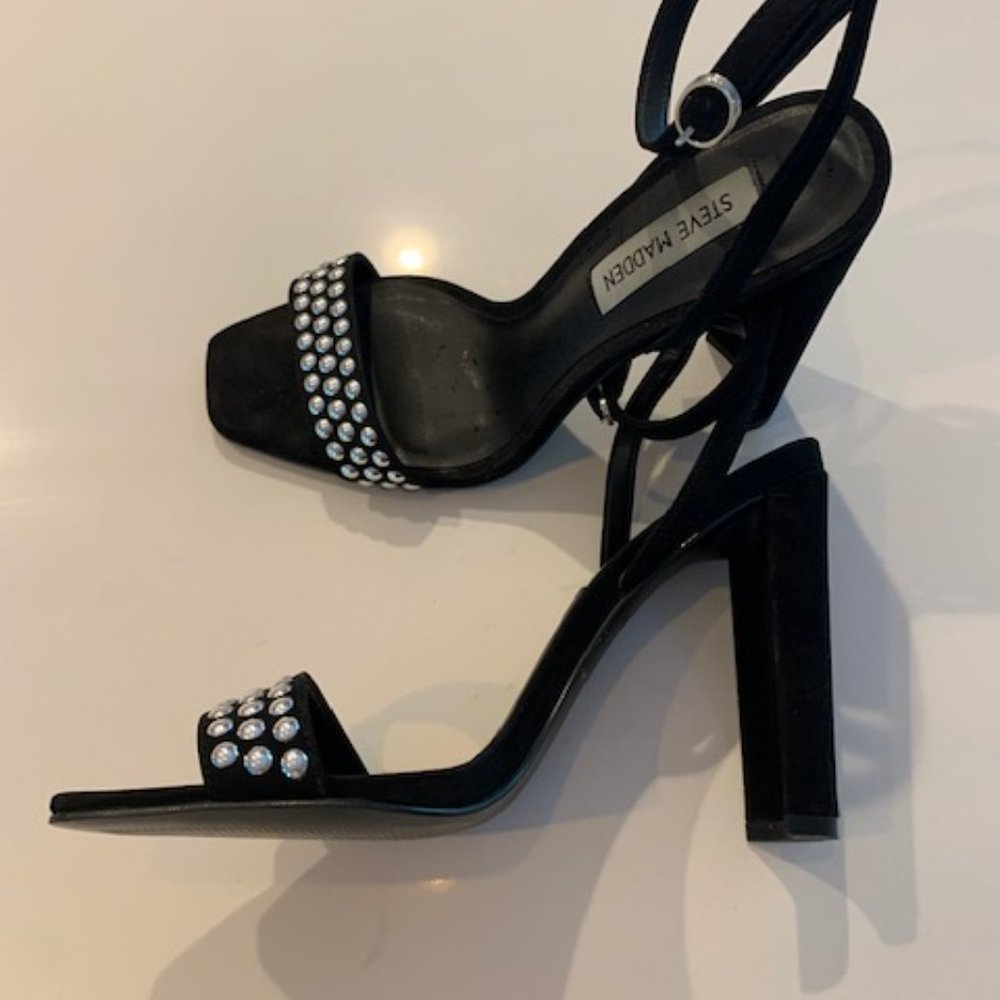 Steve Madden Studded Suede Heeled Sandals